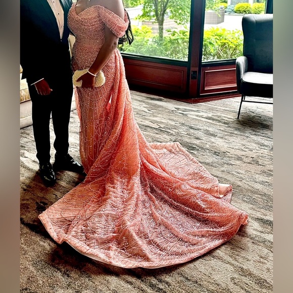 Gala dress customized dress it’s like a pink coral color - Picture 3 of 13